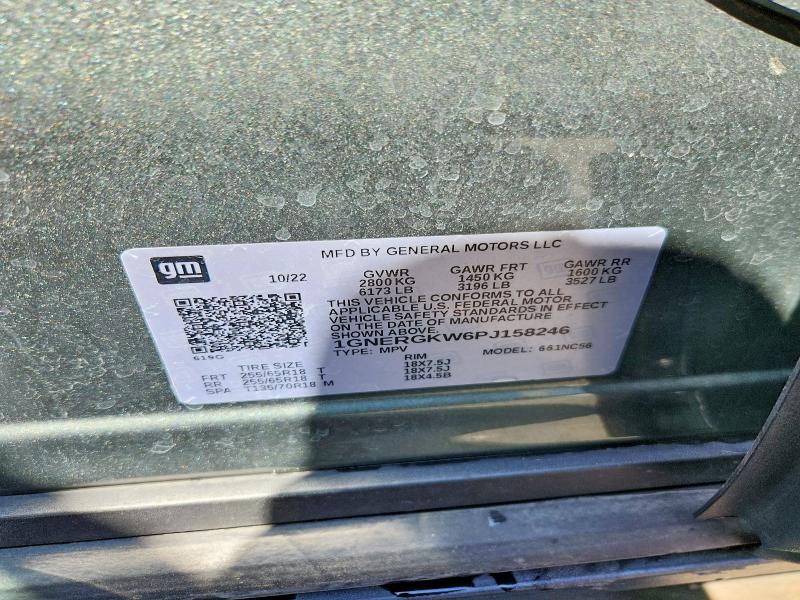 63602526 :رقم المزاد ، 1GNERGKW6PJ158246 vin ، 2023 Chevrolet Traverse مزاد بيع