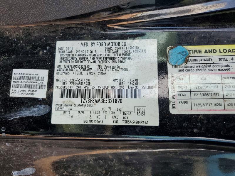 2014 Ford Mustang მანქანა იყიდება აუქციონზე, vin: 1ZVBP8AM3E5321820, აუქციონის ნომერი: 64445766