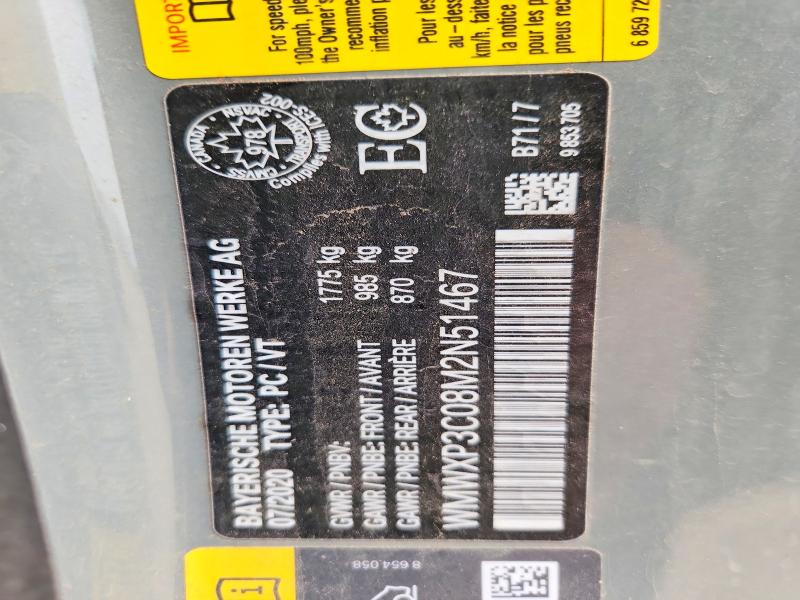 Продаж на аукціоні авто 2021 Mini Cooper, vin: WMWXP3C08M2N51467, номер лоту: 63467816