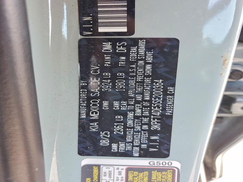 Aukcja sprzedaży 2025 Kia K4, vin: 3KPFT4DE5SE200364, numer aukcji: 62669446