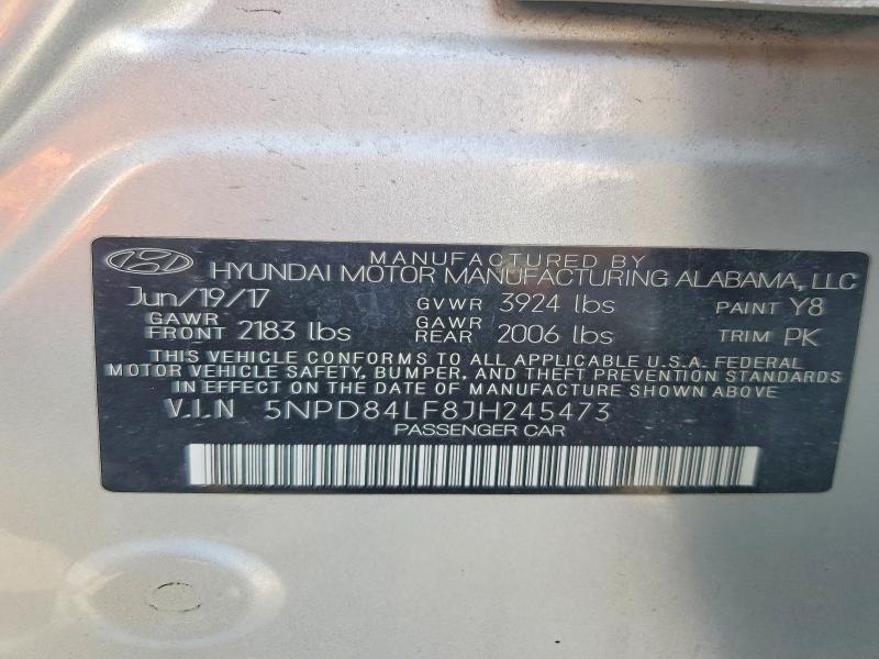 2018 Hyundai Elantra მანქანა იყიდება აუქციონზე, vin: 5NPD84LF8JH245473, აუქციონის ნომერი: 64306596