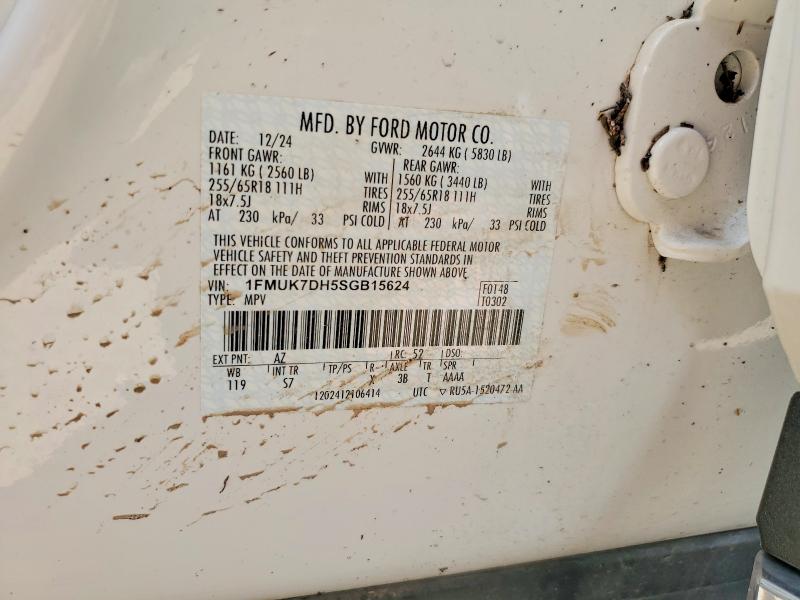 65036726 :رقم المزاد ، 1FMUK7DH5SGB15624 vin ، 2025 Ford Explorer مزاد بيع