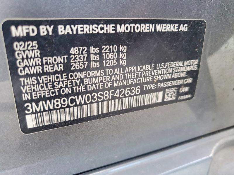 Продажа на аукционе авто 2025 Bmw 330xi, vin: 3MW89CW03S8F42636, номер лота: 65882806