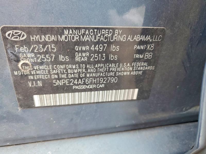 Продаж на аукціоні авто 2015 Hyundai Sonata, vin: 5NPE24AF6FH192790, номер лоту: 66280316