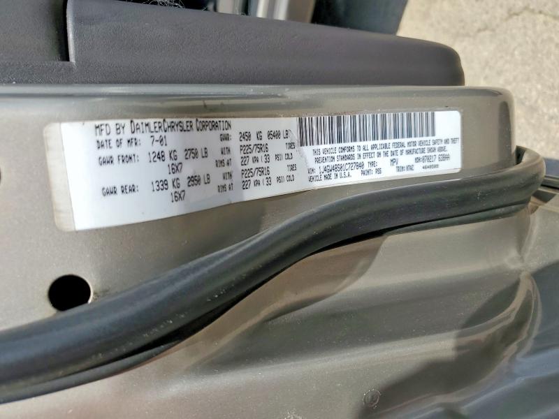 Продаж на аукціоні авто 2001 Jeep Grand Cherokee, vin: 1J4GW48S01C727840, номер лоту: 64407796