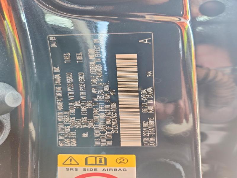 64944166 :رقم المزاد ، 2T2ZZMCA7KC140088 vin ، 2019 Lexus Rx 350 مزاد بيع