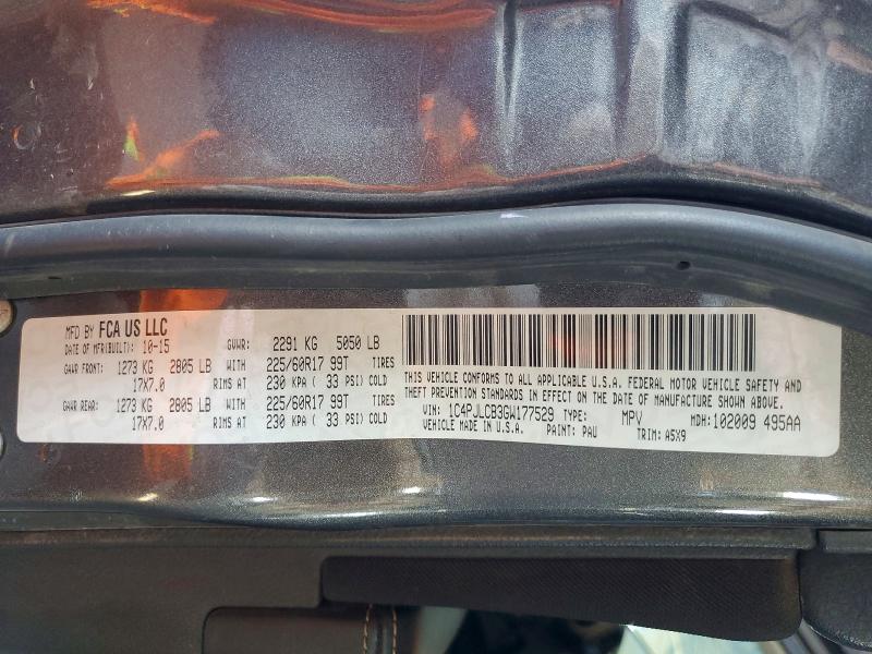 Продажа на аукционе авто 2016 Jeep Cherokee, vin: 1C4PJLCB3GW177529, номер лота: 64809746