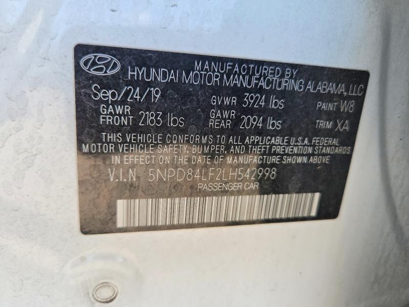 Aukcja sprzedaży 2020 Hyundai Elantra, vin: 5NPD84LF2LH542998, numer aukcji: 64141896