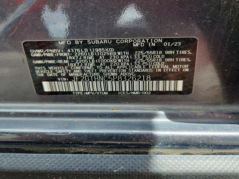64289126 :رقم المزاد ، JF2GTHNC5P8326218 vin ، 2023 Subaru Crosstrek مزاد بيع