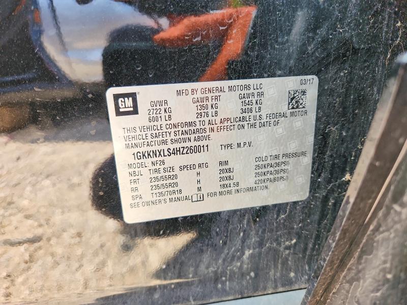 2017 Gmc Acadia მანქანა იყიდება აუქციონზე, vin: 1GKKNXLS4HZ260011, აუქციონის ნომერი: 65197676