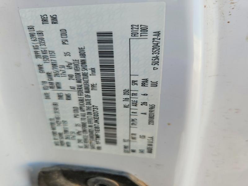 2018 Ford F150 მანქანა იყიდება აუქციონზე, vin: 1FTMF1EB7JKE03737, აუქციონის ნომერი: 64455196