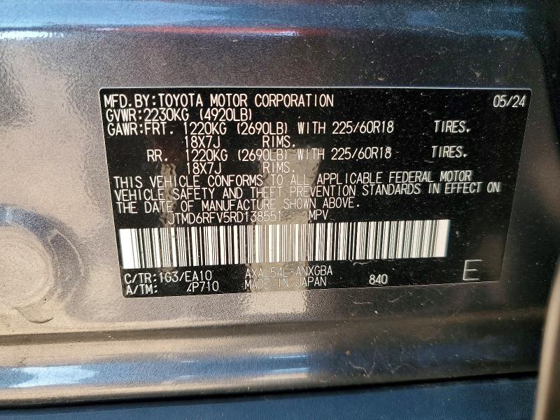 Aukcja sprzedaży 2024 Toyota Rav4, vin: JTMD6RFV5RD138551, numer aukcji: 66472836