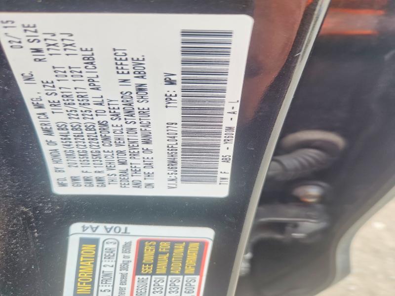Продажа на аукционе авто 2015 Honda Cr-v, vin: 5J6RM4H56FL040779, номер лота: 66435626