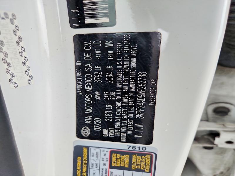 64782856 :رقم المزاد ، 3KPF24AD9ME262738 vin ، 2021 Kia Forte مزاد بيع