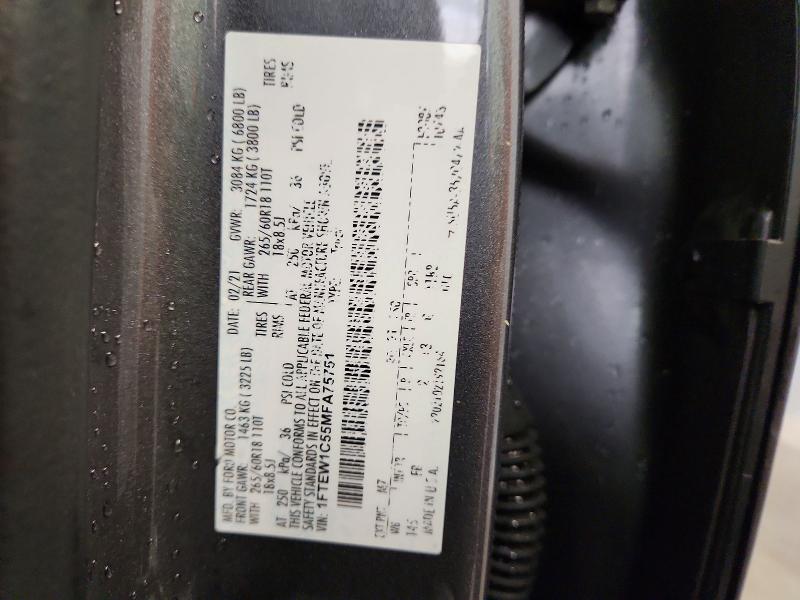 Aukcja sprzedaży 2021 Ford F150, vin: 1FTEW1C55MFA75751, numer aukcji: 63739196