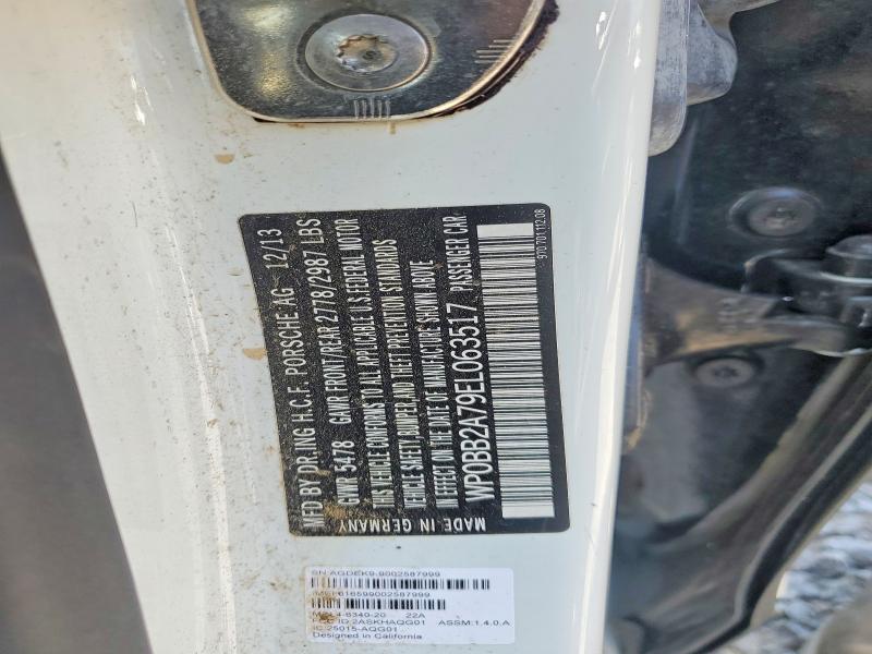 Продаж на аукціоні авто 2014 Porsche Panamera, vin: WP0BB2A79EL063517, номер лоту: 64495336