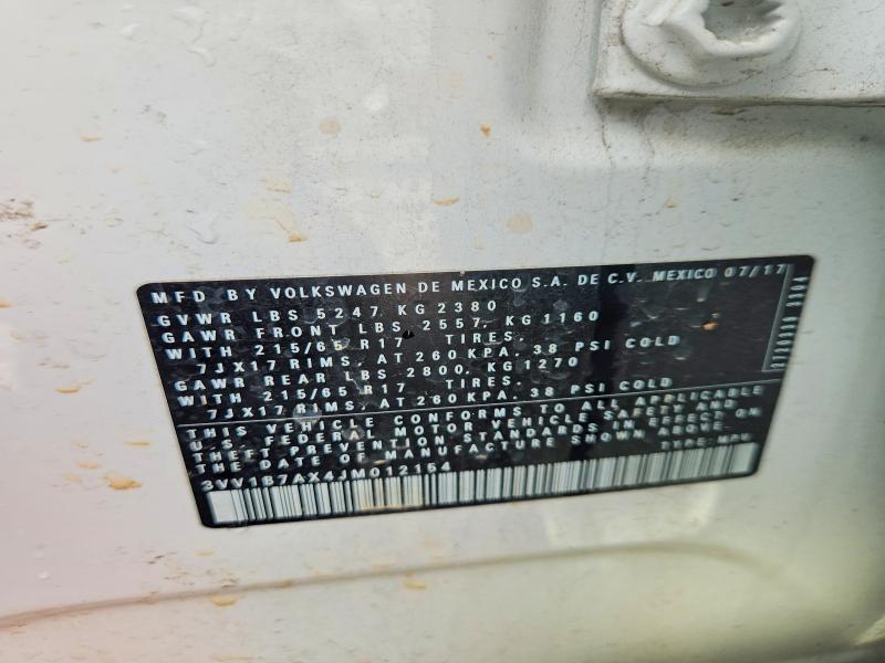 65173886 :رقم المزاد ، 3VV1B7AX4JM012154 vin ، 2018 Volkswagen Tiguan مزاد بيع