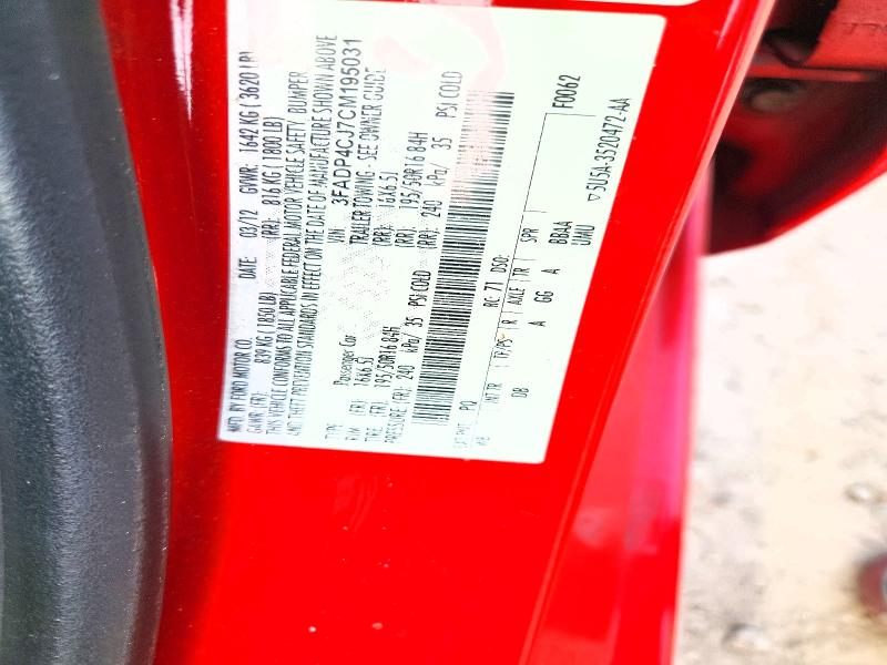 Продажа на аукционе авто 2012 Ford Fiesta, vin: 3FADP4CJ7CM195031, номер лота: 64306936
