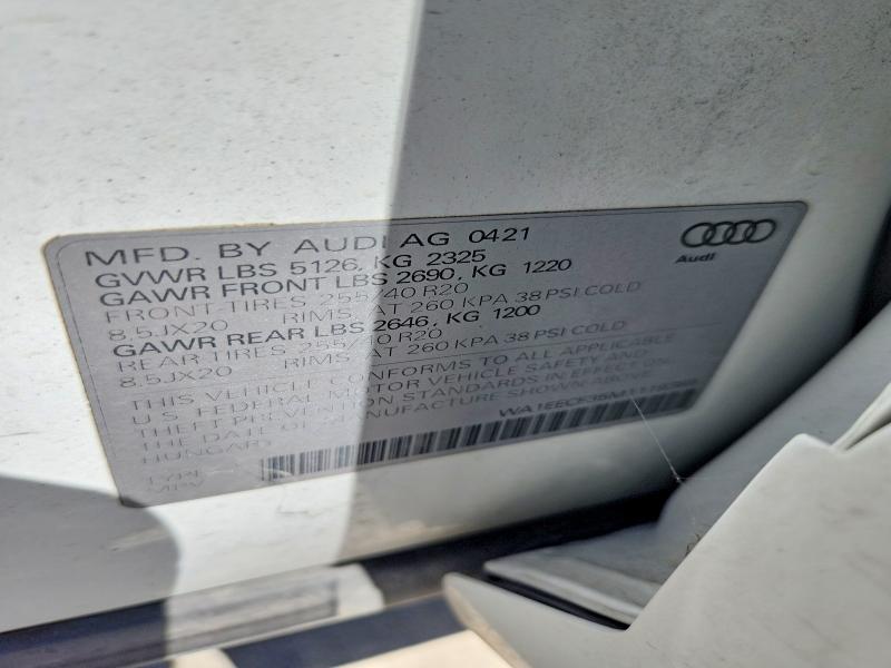 2021 Audi Q3 მანქანა იყიდება აუქციონზე, vin: WA1EECF35M1119389, აუქციონის ნომერი: 64151876