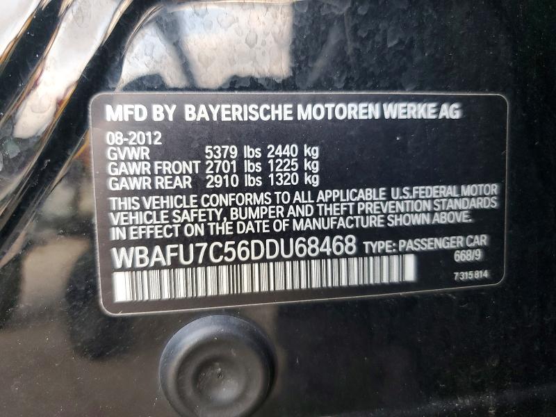 Продаж на аукціоні авто 2013 Bmw 535, vin: WBAFU7C56DDU68468, номер лоту: 66838856