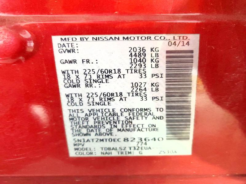 Продажа на аукционе авто 2014 Nissan Rogue, vin: 5N1AT2MT0EC823640, номер лота: 63366946