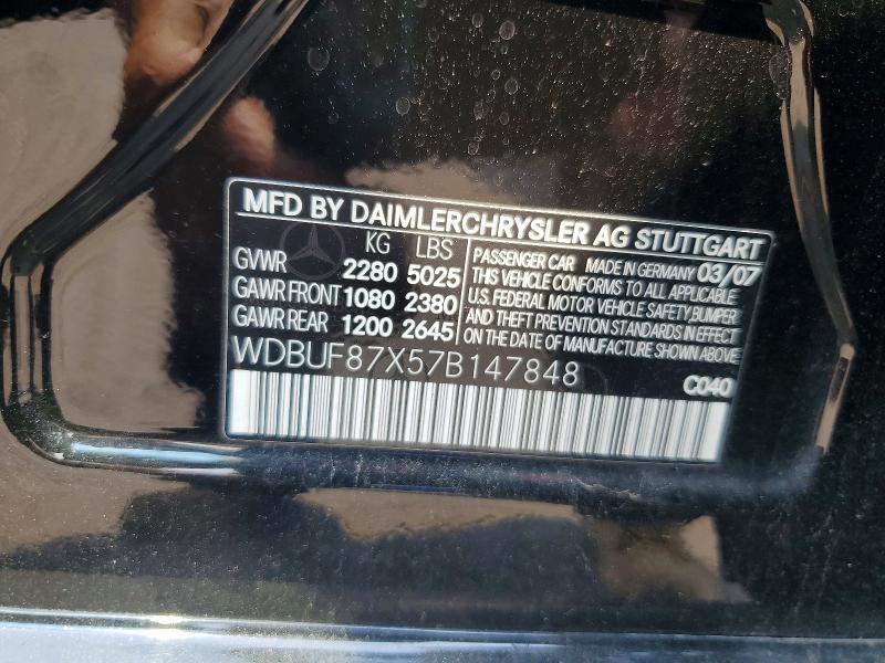 Продаж на аукціоні авто 2007 Mercedes-benz E, vin: WDBUF87X57B147848, номер лоту: 65111006