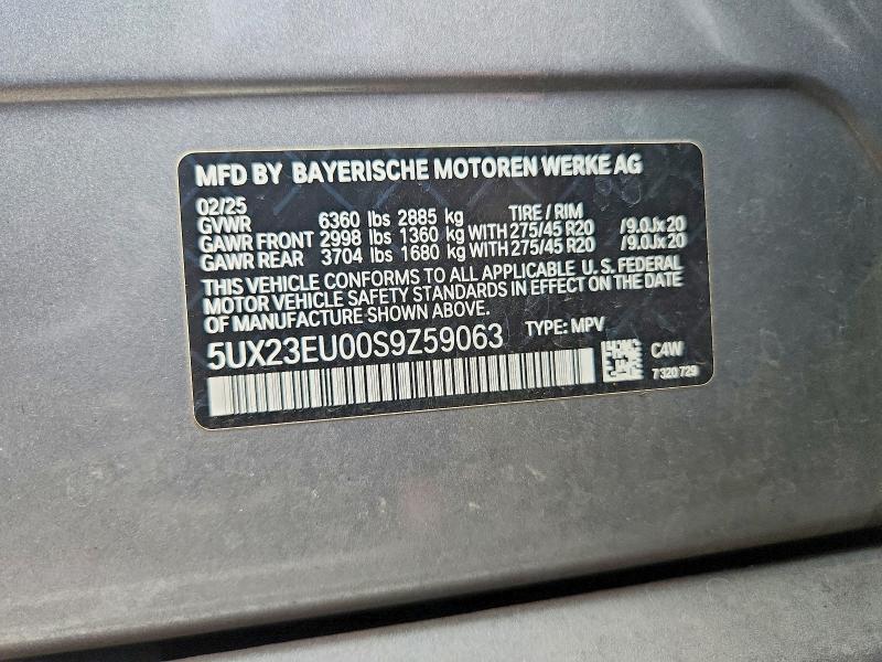 Продажа на аукционе авто 2025 Bmw X5, vin: 5UX23EU00S9Z59063, номер лота: 63882376