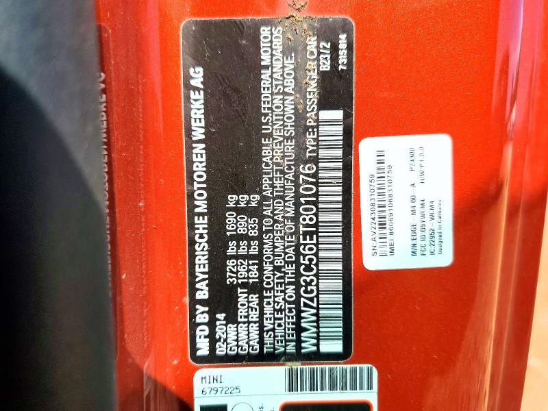 Продаж на аукціоні авто 2014 Mini Cooper, vin: WMWZG3C56ET801076, номер лоту: 65729906