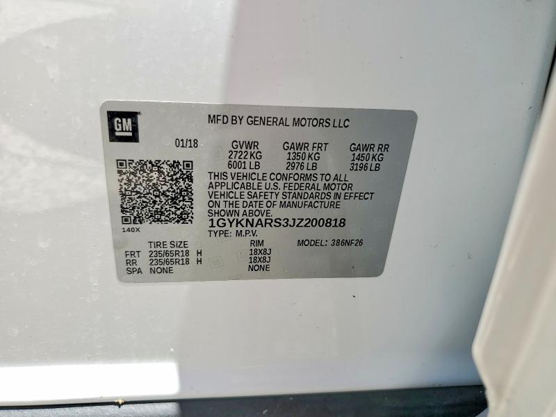 Продаж на аукціоні авто 2018 Cadillac Xt5, vin: 1GYKNARS3JZ200818, номер лоту: 64440206
