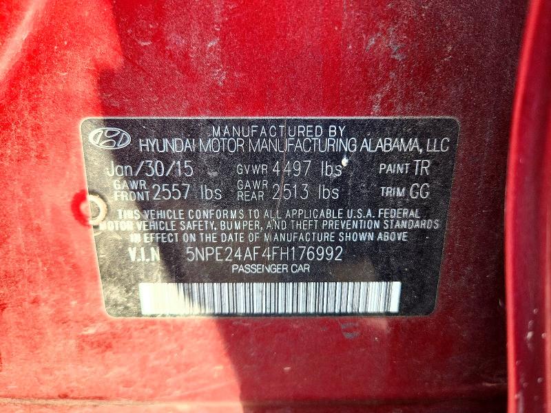 Aukcja sprzedaży 2015 Hyundai Sonata, vin: 5NPE24AF4FH176992, numer aukcji: 65490076