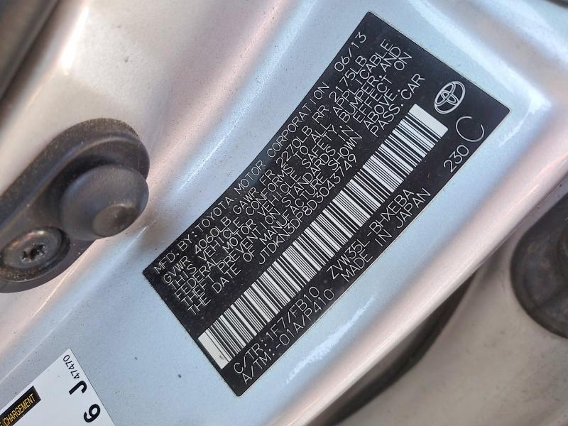 64597216 :رقم المزاد ، JTDKN3DP8D3043749 vin ، 2013 Toyota Prius Plug-in Hybrid مزاد بيع