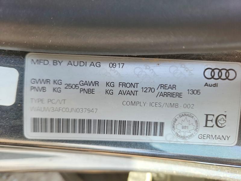 Aukcja sprzedaży 2018 Audi A7, vin: WAUW3AFC0JN037947, numer aukcji: 66444486