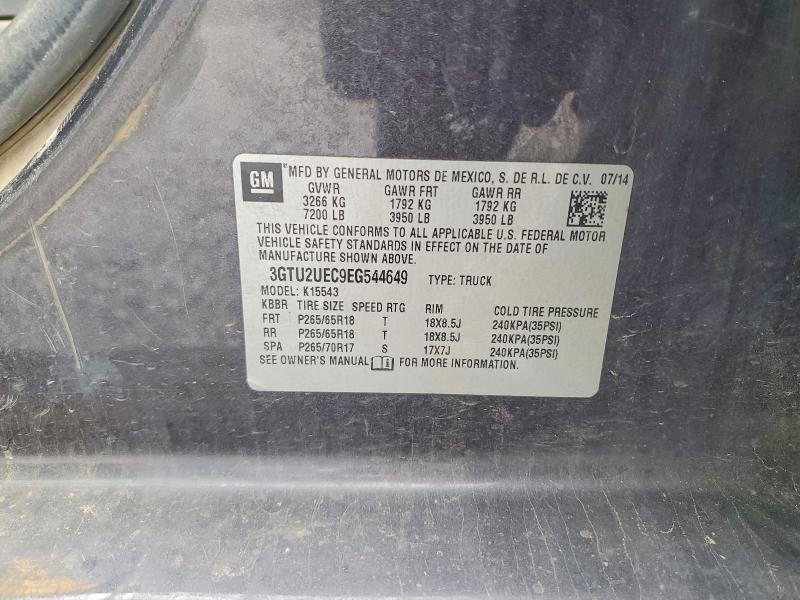 Aukcja sprzedaży 2014 Gmc Sierra, vin: 3GTU2UEC9EG544649, numer aukcji: 63859766