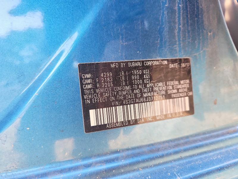 64785146 :رقم المزاد ، 4S3GTAU66J3712751 vin ، 2018 Subaru Impreza مزاد بيع