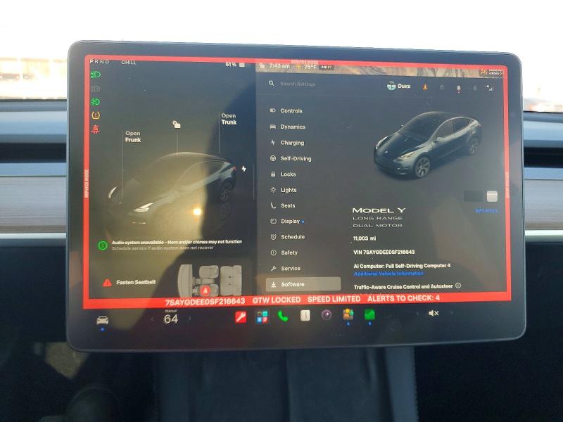 Продаж на аукціоні авто 2025 Tesla Model Y, vin: 7SAYGDEE0SF216643, номер лоту: 63767196