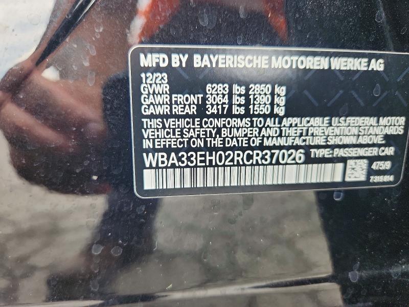 Aukcja sprzedaży 2024 Bmw 740, vin: WBA33EH02RCR37026, numer aukcji: 67270786