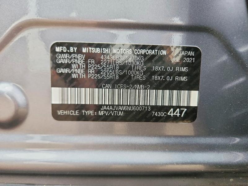 Auction sale of the 2022 Mitsubishi Rvr, vin: JA4AJVAW6NU600713, lot number: 64799426