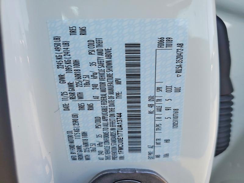 Продаж на аукціоні авто 2026 Ford Escape, vin: 1FMCU0E17TUA13744, номер лоту: 65657306