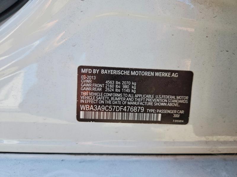 2013 Bmw 335 მანქანა იყიდება აუქციონზე, vin: WBA3A9C57DF476879, აუქციონის ნომერი: 64492136