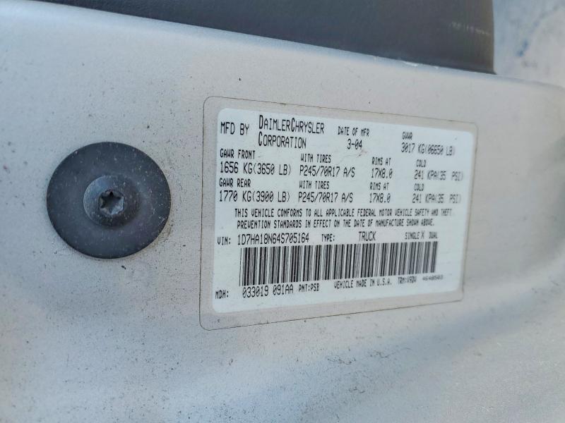 Продажа на аукционе авто 2004 Dodge Ram 1500, vin: 1D7HA18N64S705164, номер лота: 66740566