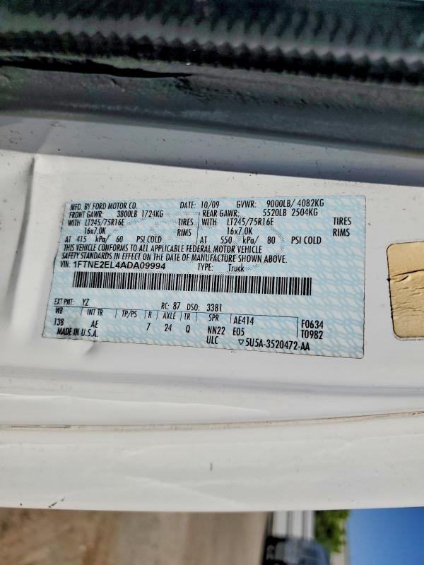 Продаж на аукціоні авто 2010 Ford Econoline, vin: 1FTNE2EL4ADA09994, номер лоту: 69037186