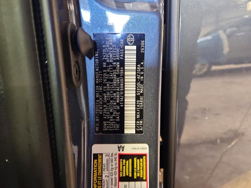 2022 Toyota Avalon მანქანა იყიდება აუქციონზე, vin: 4T1AZ1FB8NU071984, აუქციონის ნომერი: 63114476