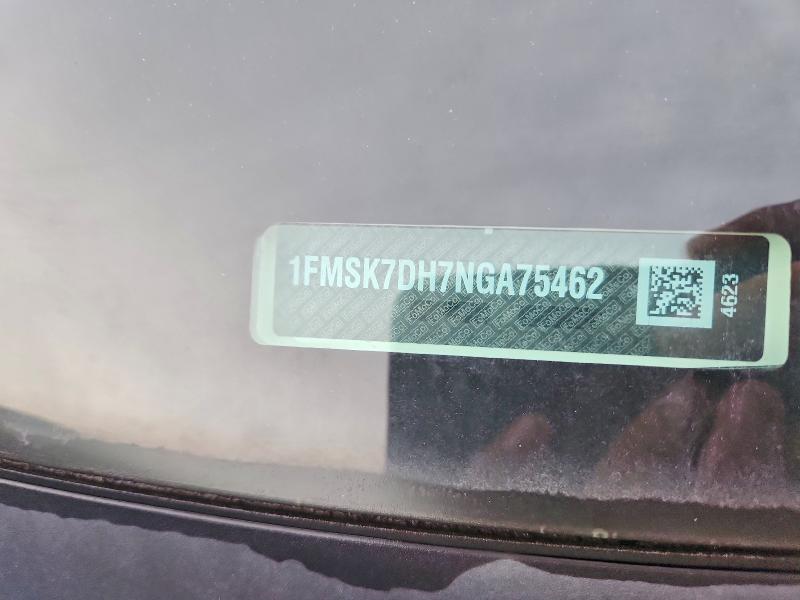 Продаж на аукціоні авто 2022 Ford Explorer, vin: 1FMSK7DH7NGA75462, номер лоту: 64387976