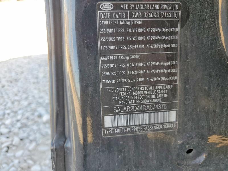67001326 :رقم المزاد ، SALAB2D44DA674376 vin ، 2013 Land Rover Lr4 مزاد بيع