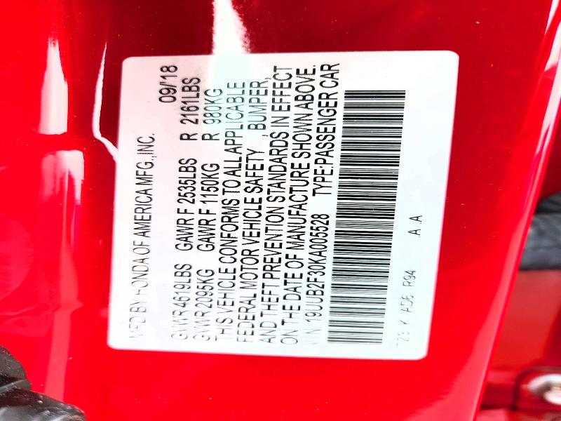 2019 Acura Tlx მანქანა იყიდება აუქციონზე, vin: 19UUB2F30KA005528, აუქციონის ნომერი: 63721096