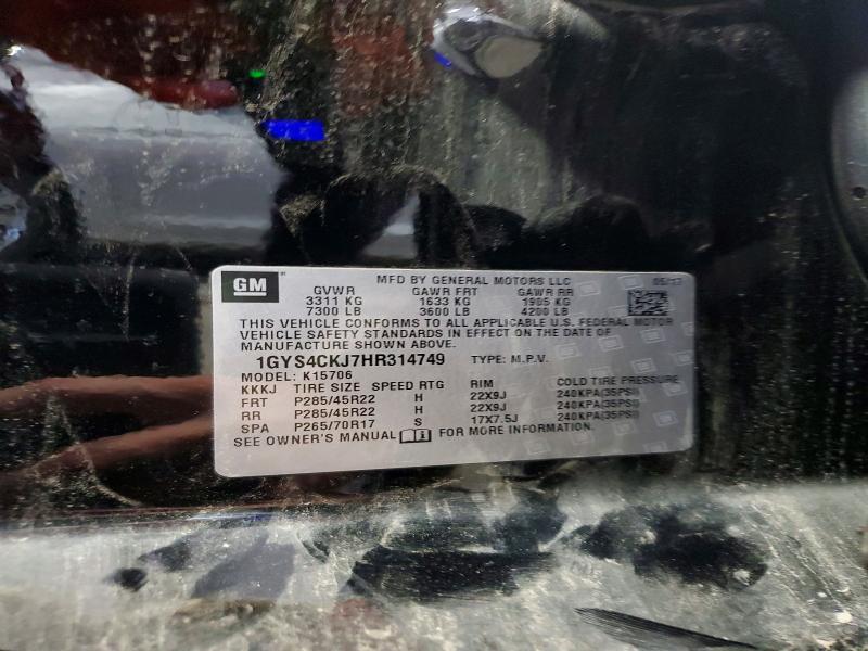 Aukcja sprzedaży 2017 Cadillac Escalade, vin: 1GYS4CKJ7HR314749, numer aukcji: 67100506
