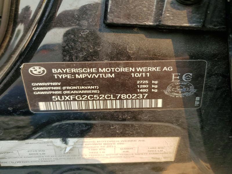 Aukcja sprzedaży 2012 Bmw X6, vin: 5UXFG2C52CL780237, numer aukcji: 64038916