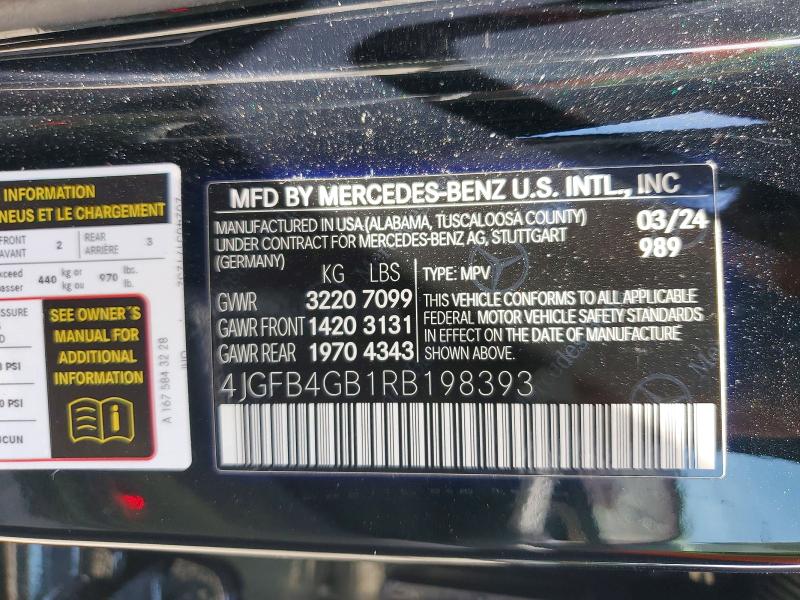 Продаж на аукціоні авто 2024 Mercedes-benz Gle, vin: 4JGFB4GB1RB198393, номер лоту: 66041466