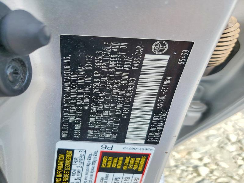 Продаж на аукціоні авто 2013 Toyota Camry, vin: 4T4BF1FK5DR295053, номер лоту: 63404476