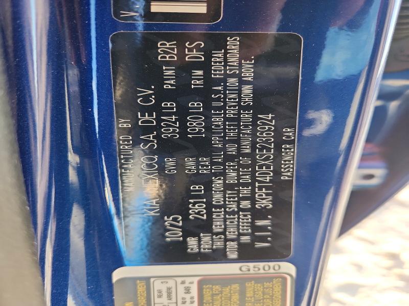 Продажа на аукционе авто 2025 Kia K4, vin: 3KPFT4DEXSE236924, номер лота: 66443566